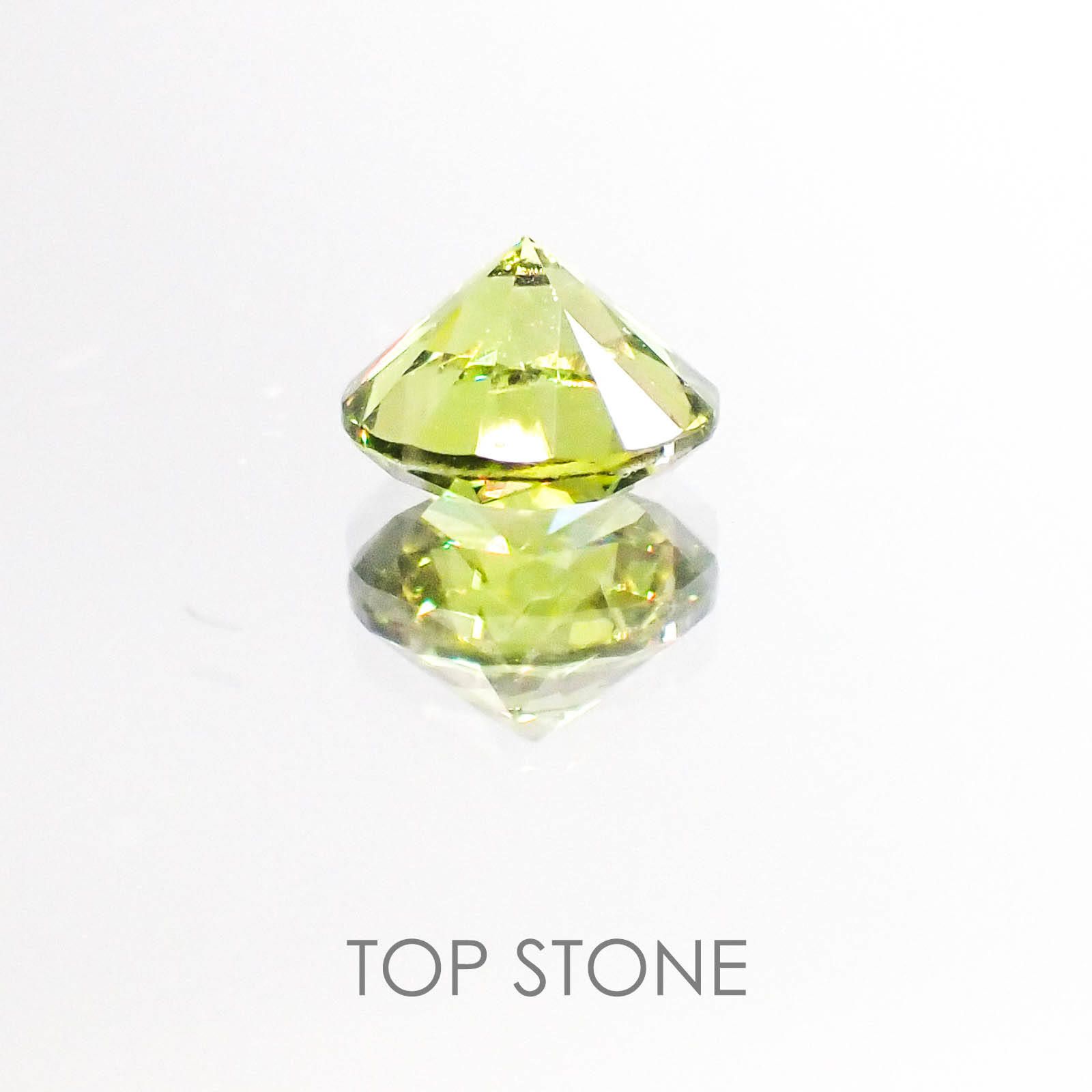 デマントイドガーネット(宝石名デマントイド・ガーネット) ロシア産 0.663ct ソ付(彩珠)[20063130]5.2×5.2mm前後