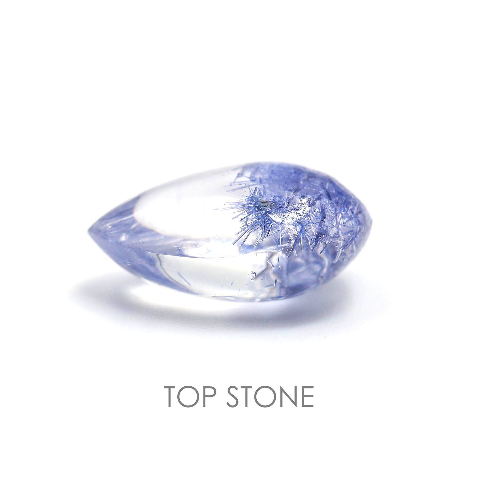 デュモルチェライトインクォーツ 南アフリカ産 ルース 6.17ct[20062929]10.1×14.4mm前後