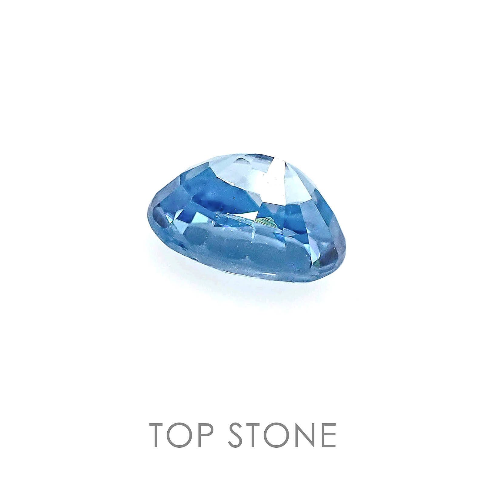 ブルージルコン カンボジア産 ルース 2ct[]7.8×5.7mm前後