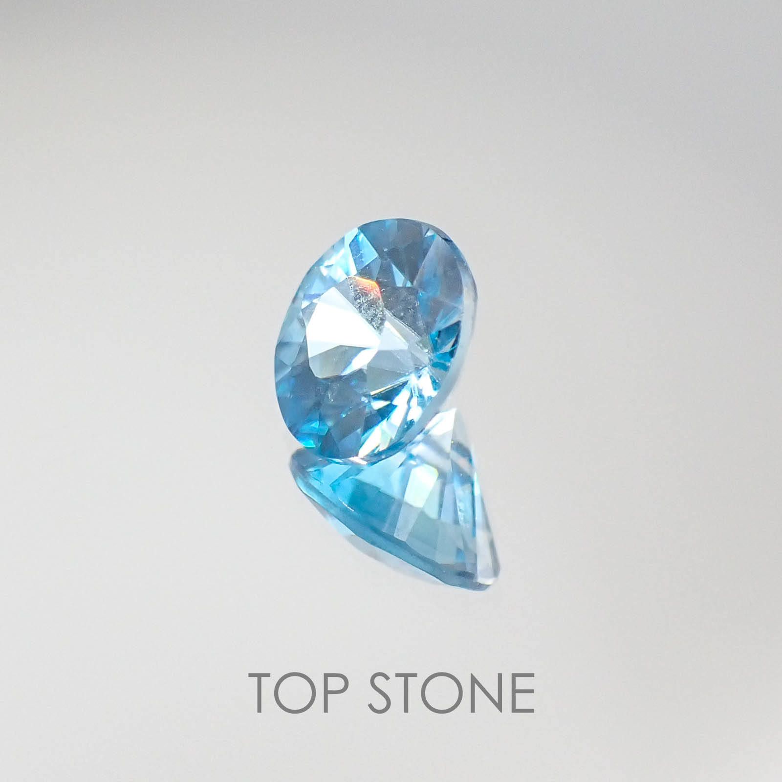 ブルージルコン(宝石名ジルコン) カンボジア産 1.89ct 識別済[20063292]7×7mm前後