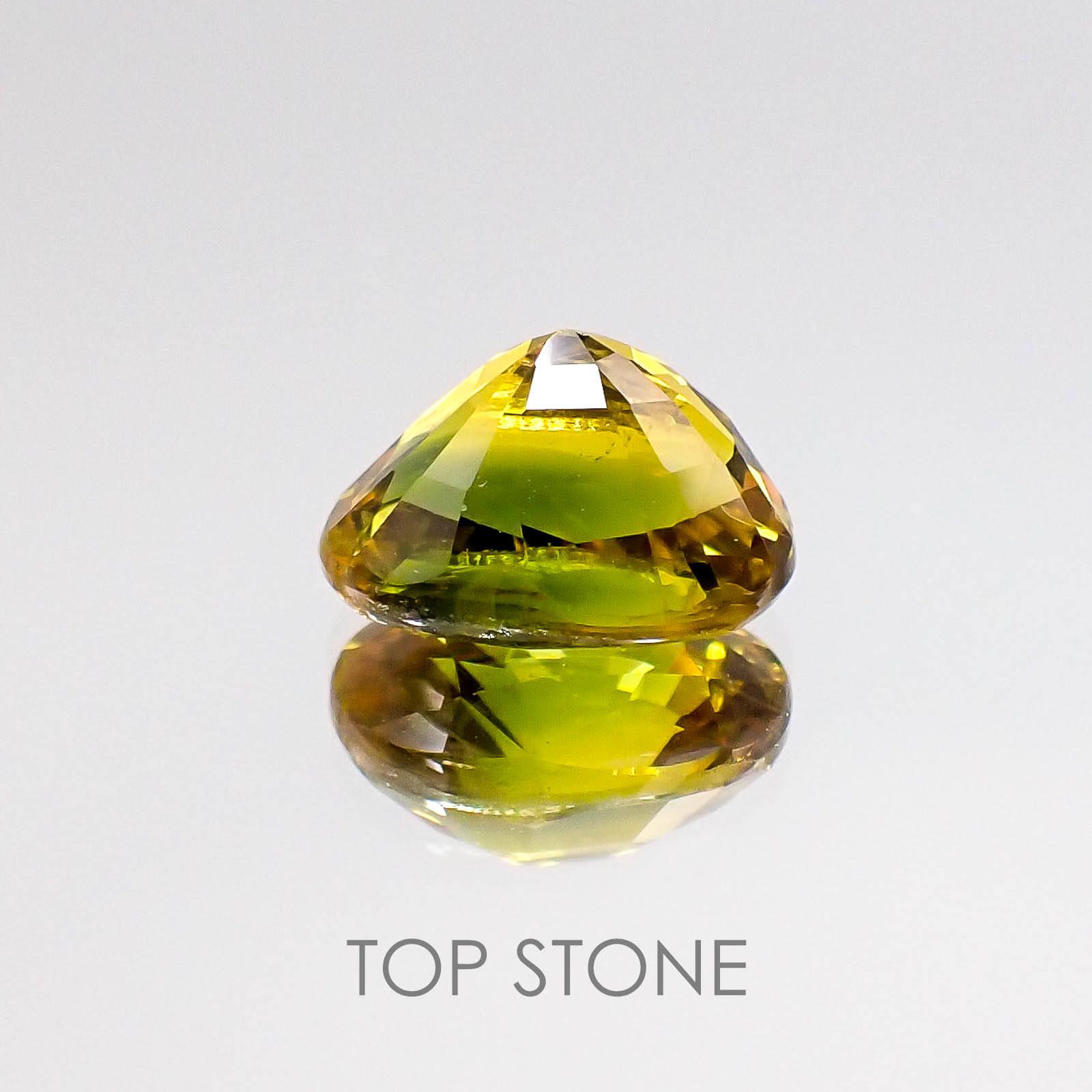 パーティカラーサファイア(宝石名パーティカラード・サファイア) タイ産 3.06ct 識別済[20063228]9.3×6.6mm前後