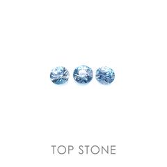 ブルージルコン カンボジア産 ルース(3個セット) 1.19ct[20063113]4×4mm前後