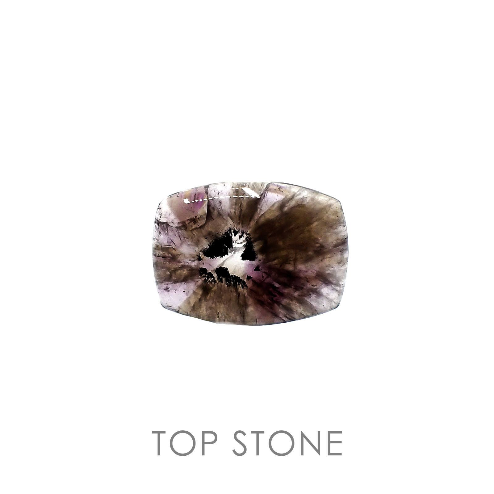 トラピッチェアメトリン ミナスジェライス ブラジル産 ルース(偏光板2枚付き) 8.61ct[]19.2×14.6mm前後