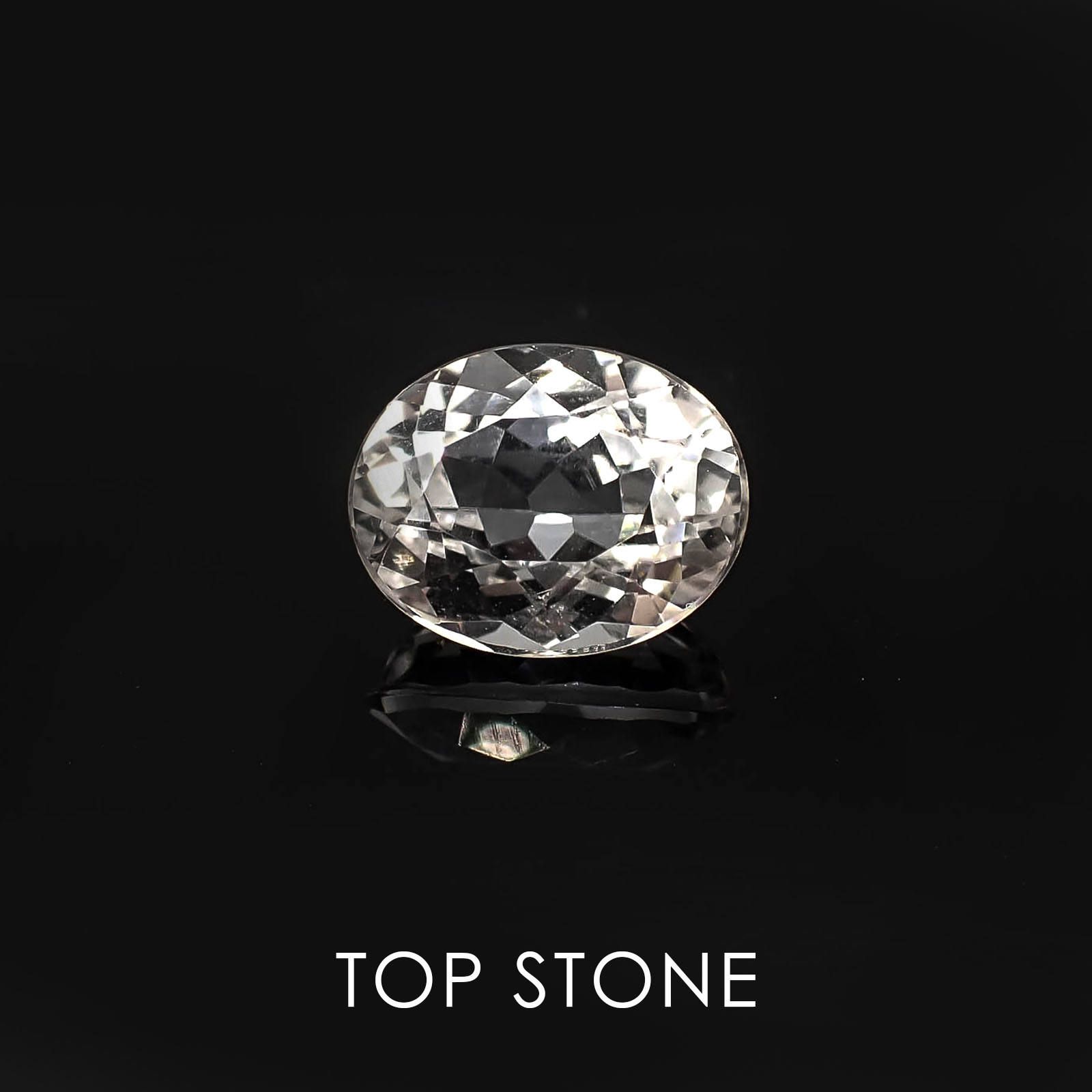 ゴッシェナイト ブラジル産 ルース 3.2ct[]10.1×7.8mm前後