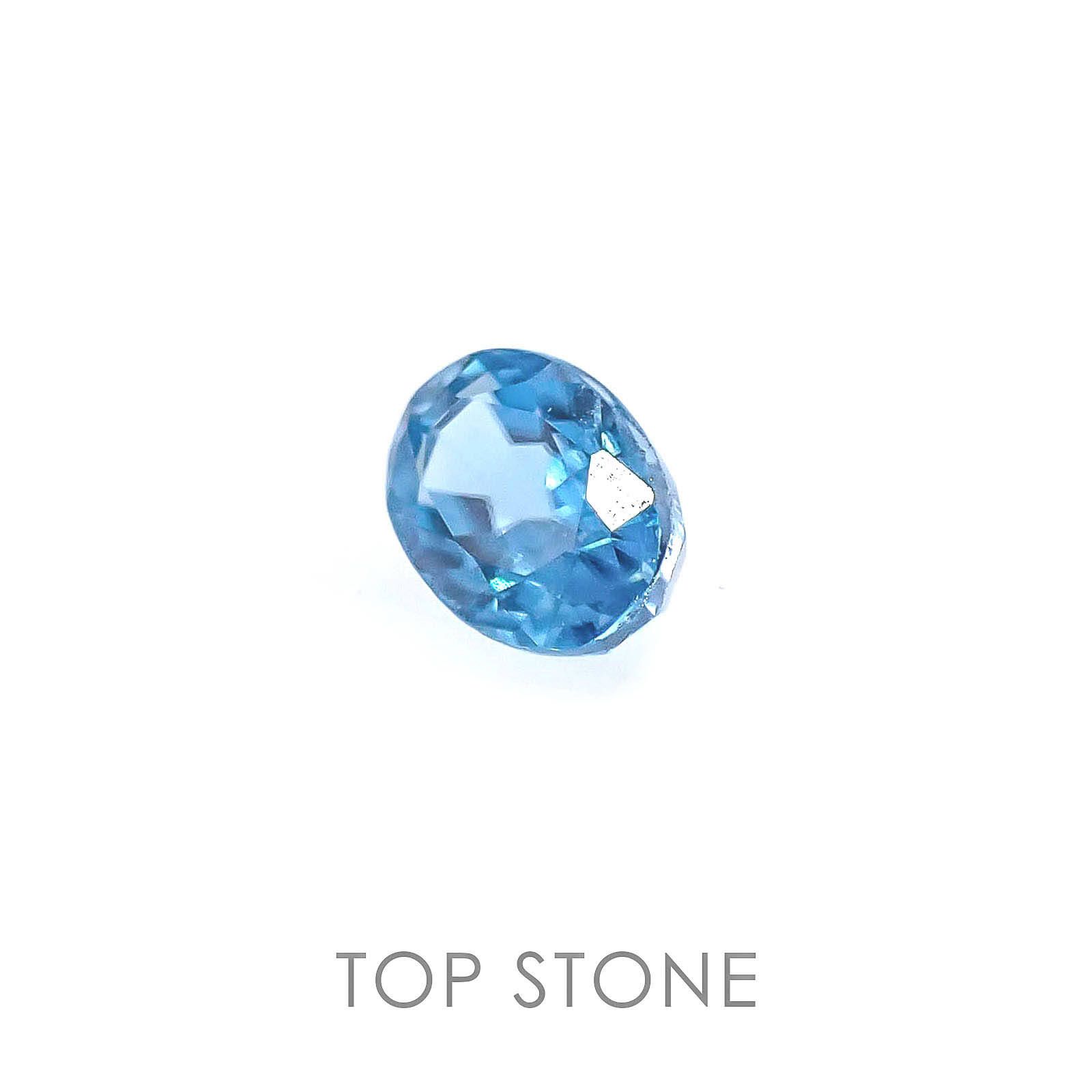 ブルージルコン カンボジア産 ルース 0.8ct[]5.8×4mm前後