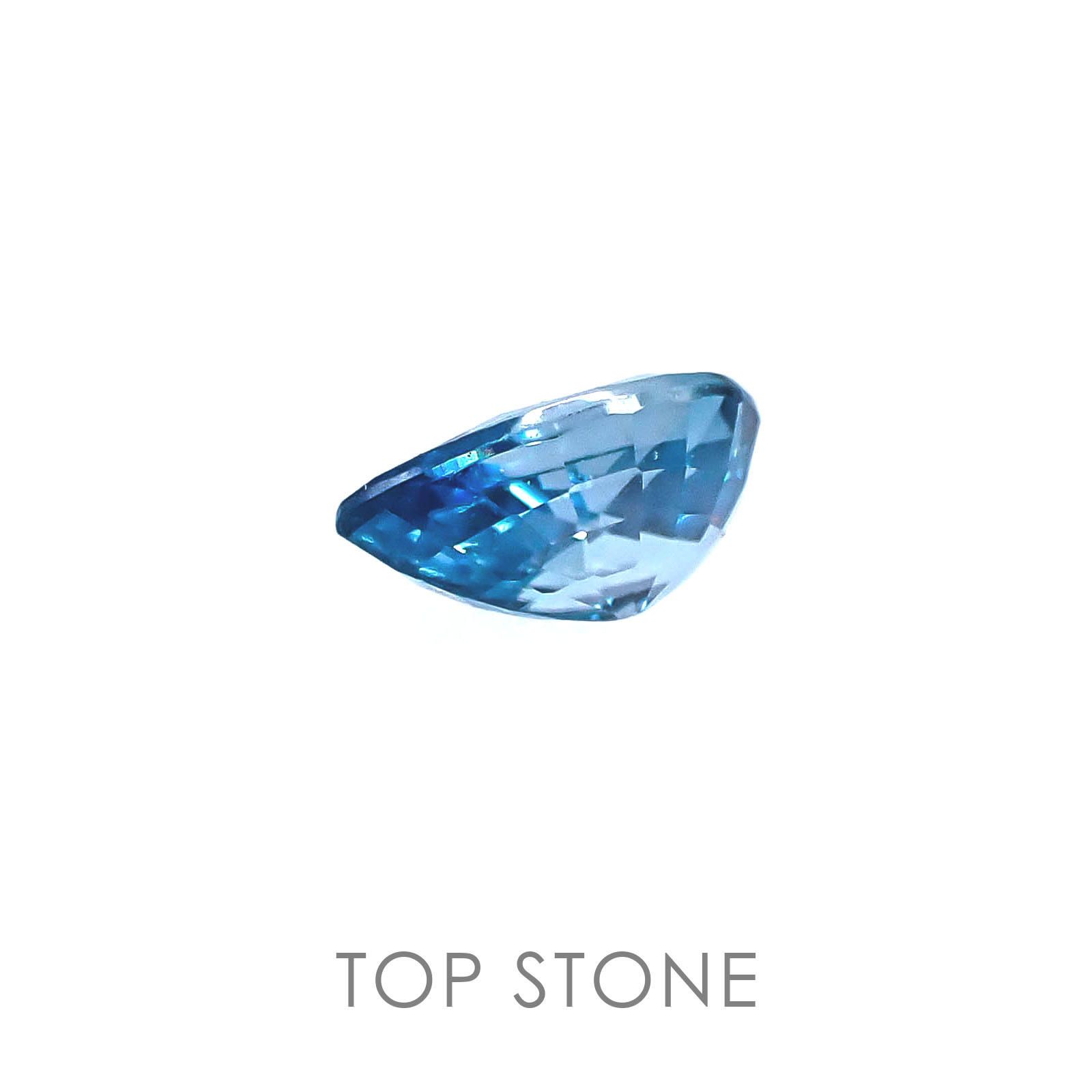 ブルージルコン カンボジア産 ルース 0.6ct[]5.8×3.9mm前後
