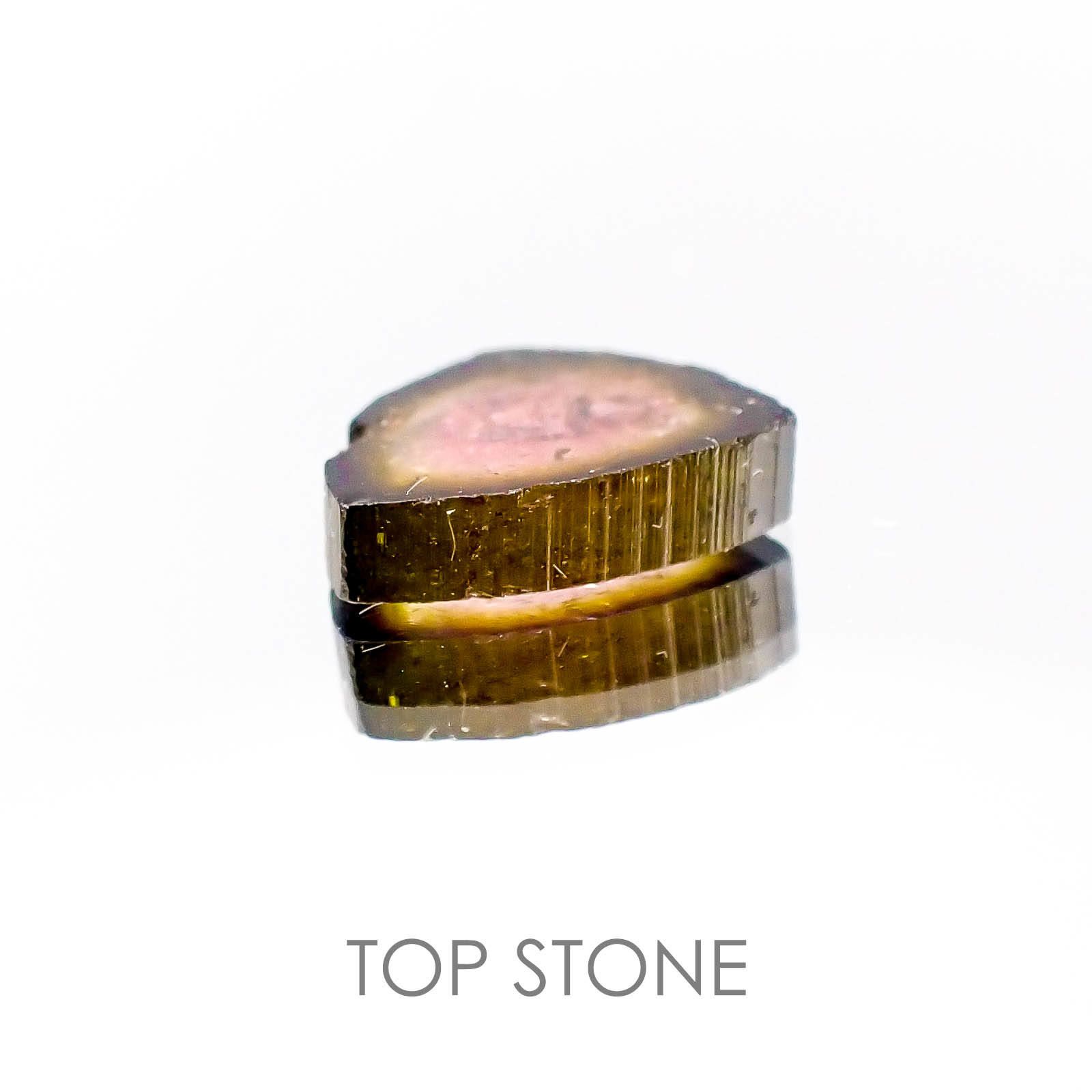 ウォーターメロントルマリン(宝石名トルマリン) ブラジル産 原石・結晶 2.41ct 識別済[20063251]10.5×9.4mm前後