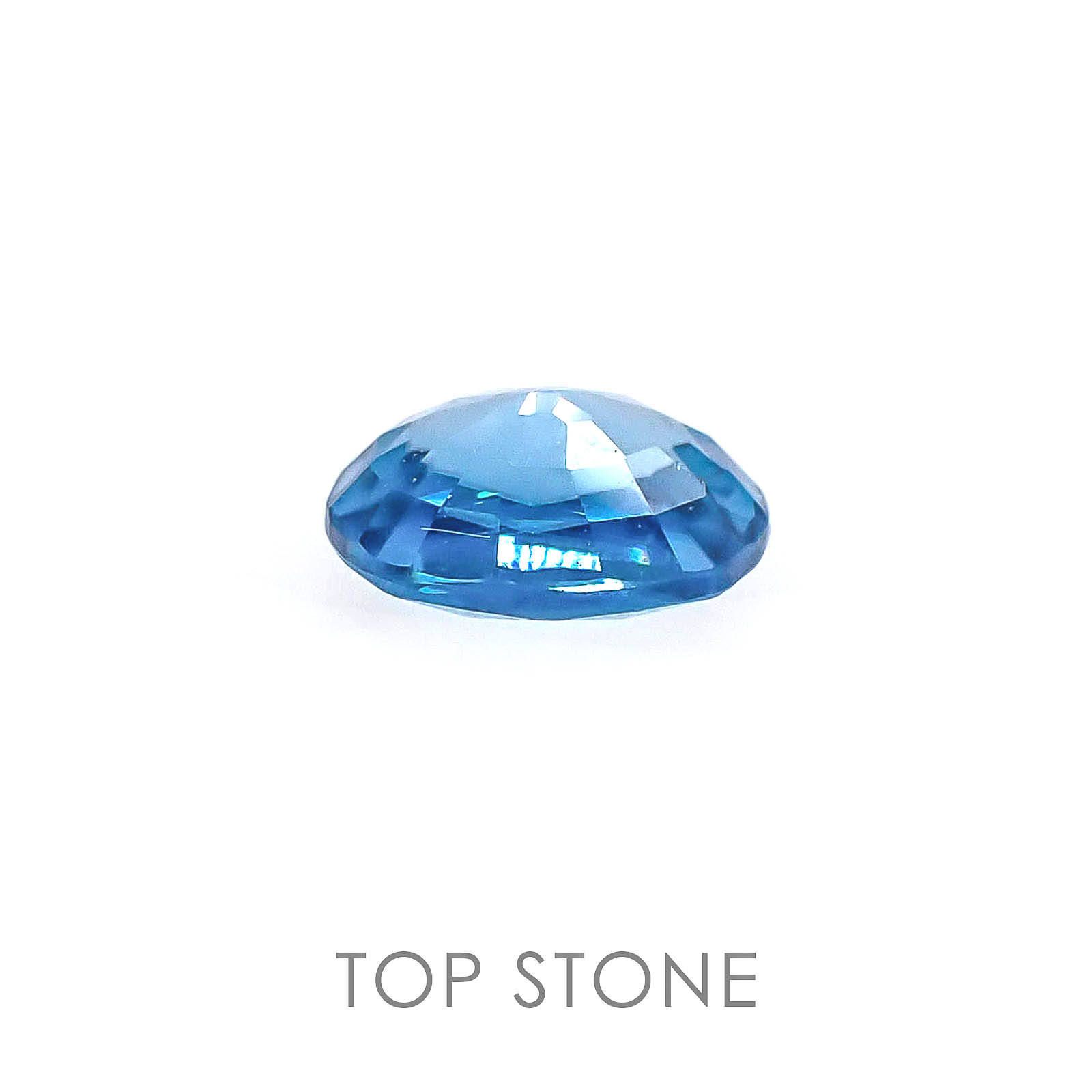 ブルージルコン カンボジア産 ルース 0.83ct[]6.1×4.1mm前後