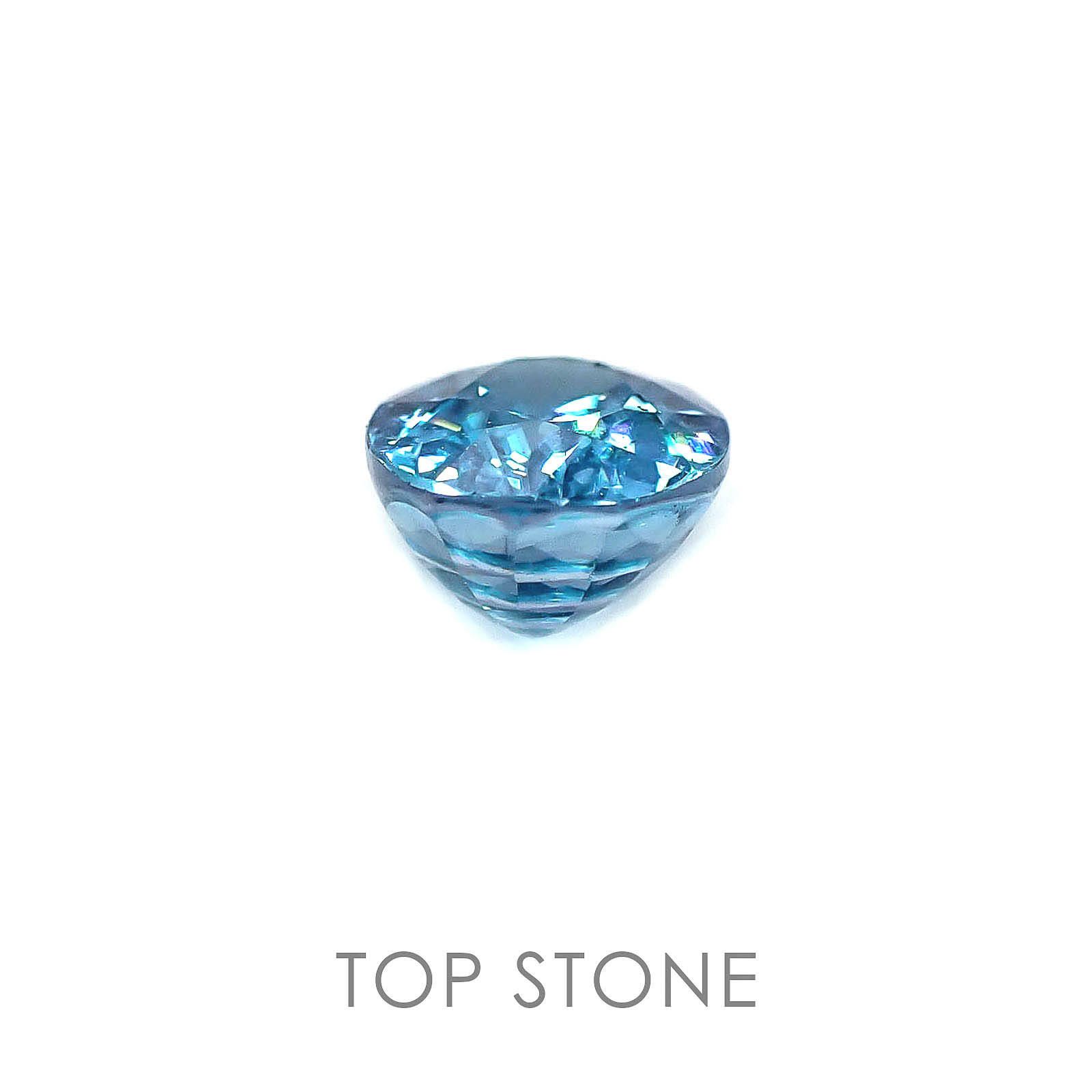 ブルージルコン カンボジア産 ルース 2ct[]7.8×5.7mm前後