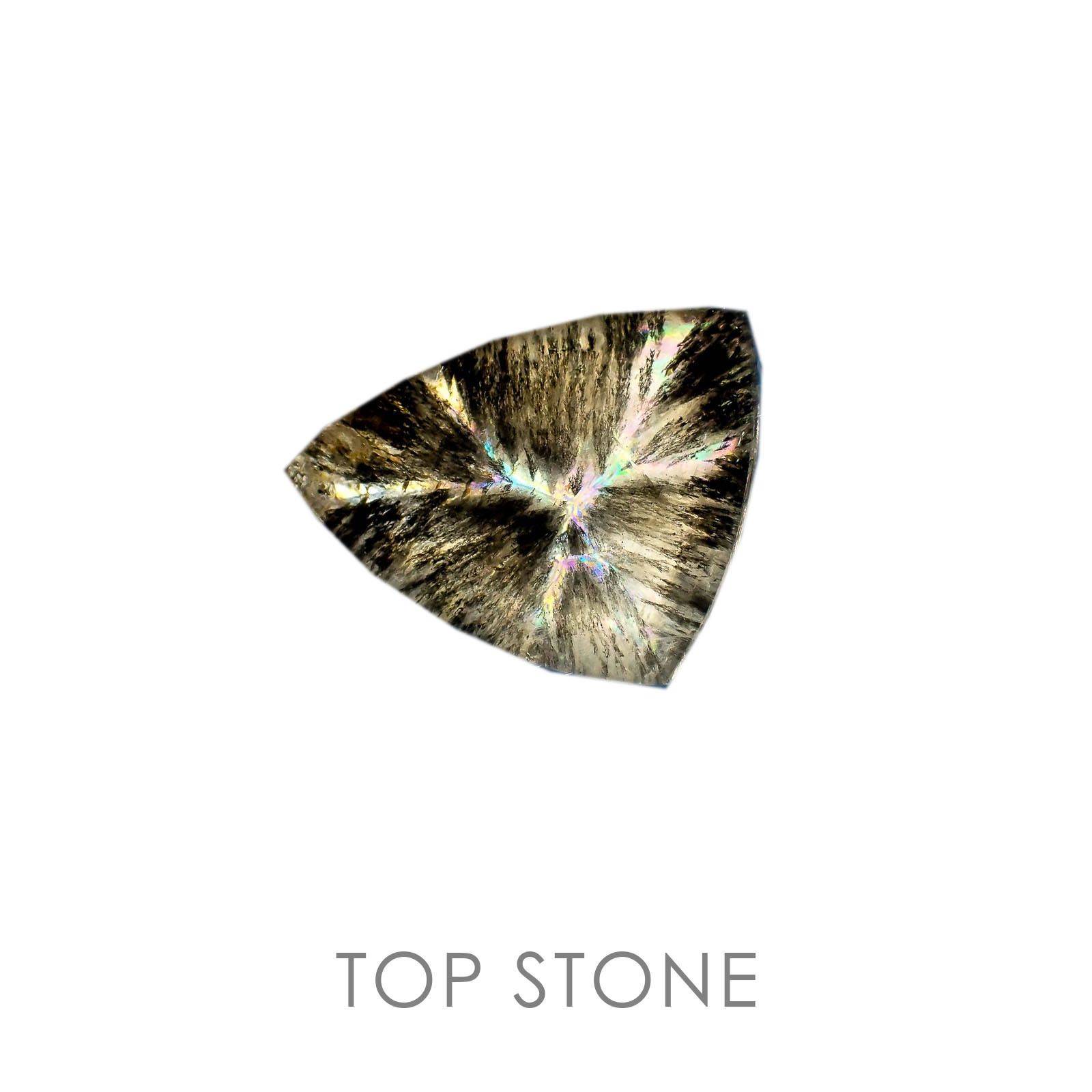 トラピッチェクォーツ ブラジル・ミナスジェライス産(偏光板2枚付き) 9.46ct[20063235]19.5×15.9mm前後