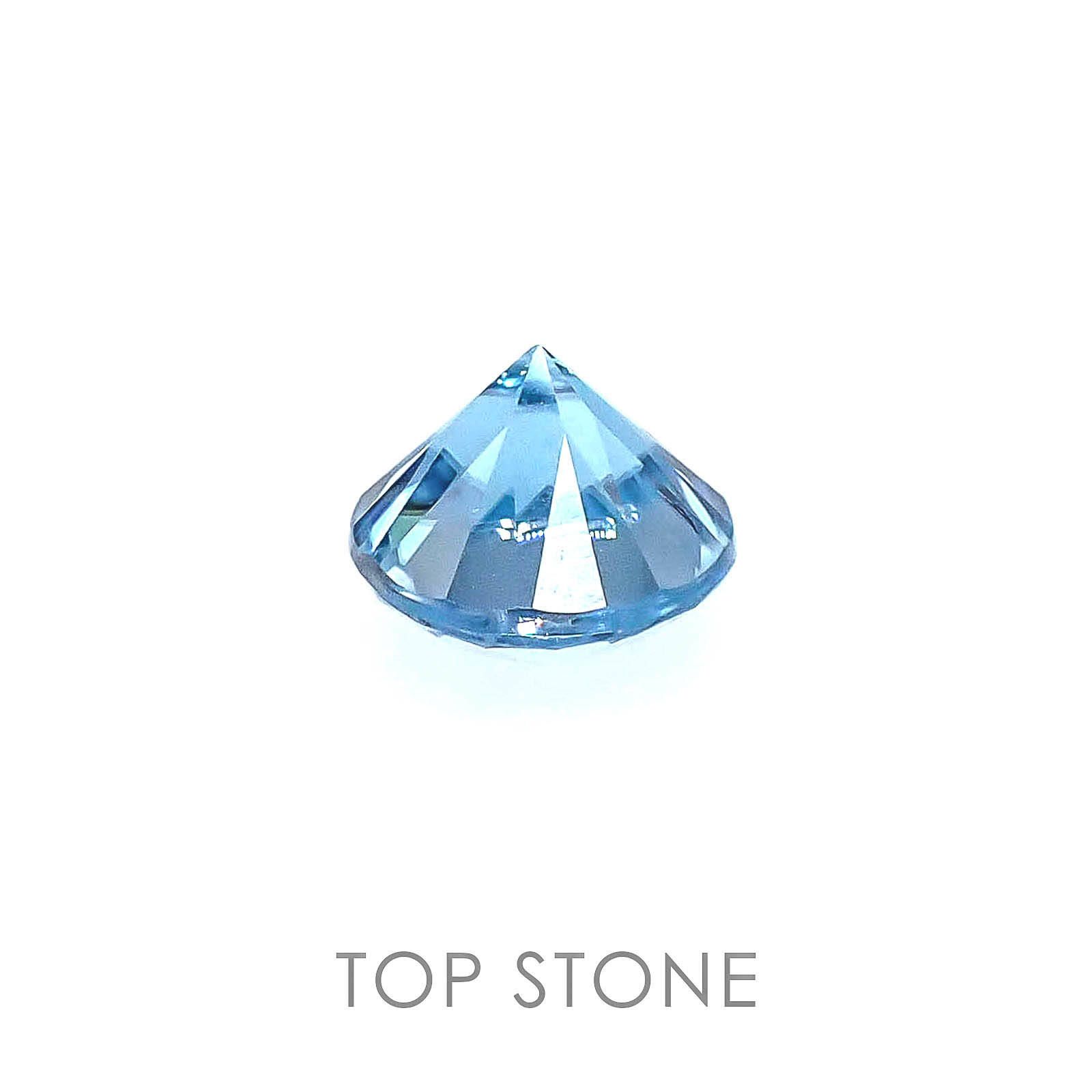 ブルージルコン カンボジア産 ルース 2.17ct[]6.8×6.8mm前後