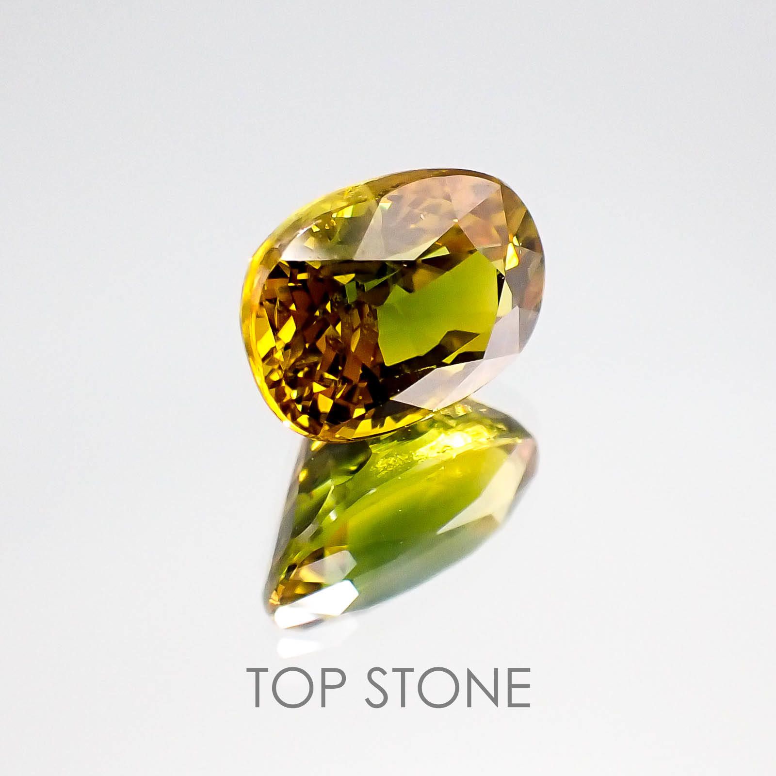 パーティカラーサファイア(宝石名パーティカラード・サファイア) タイ産 3.06ct 識別済[20063228]9.3×6.6mm前後