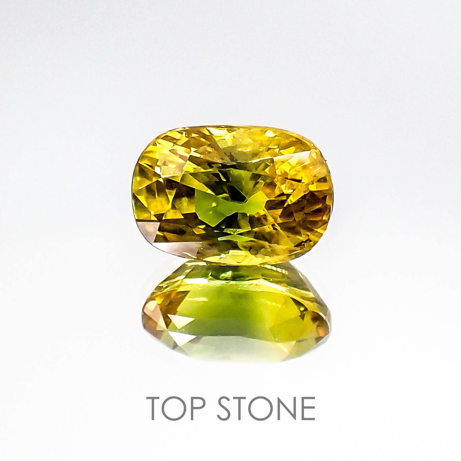 パーティカラーサファイア(宝石名パーティカラード・サファイア) タイ産 2.98ct 識別済[20063231]9.2×6.5mm前後