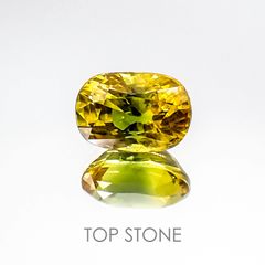パーティカラーサファイア(宝石名パーティカラード・サファイア) タイ産 2.98ct 識別済[20063231]9.2×6.5mm前後