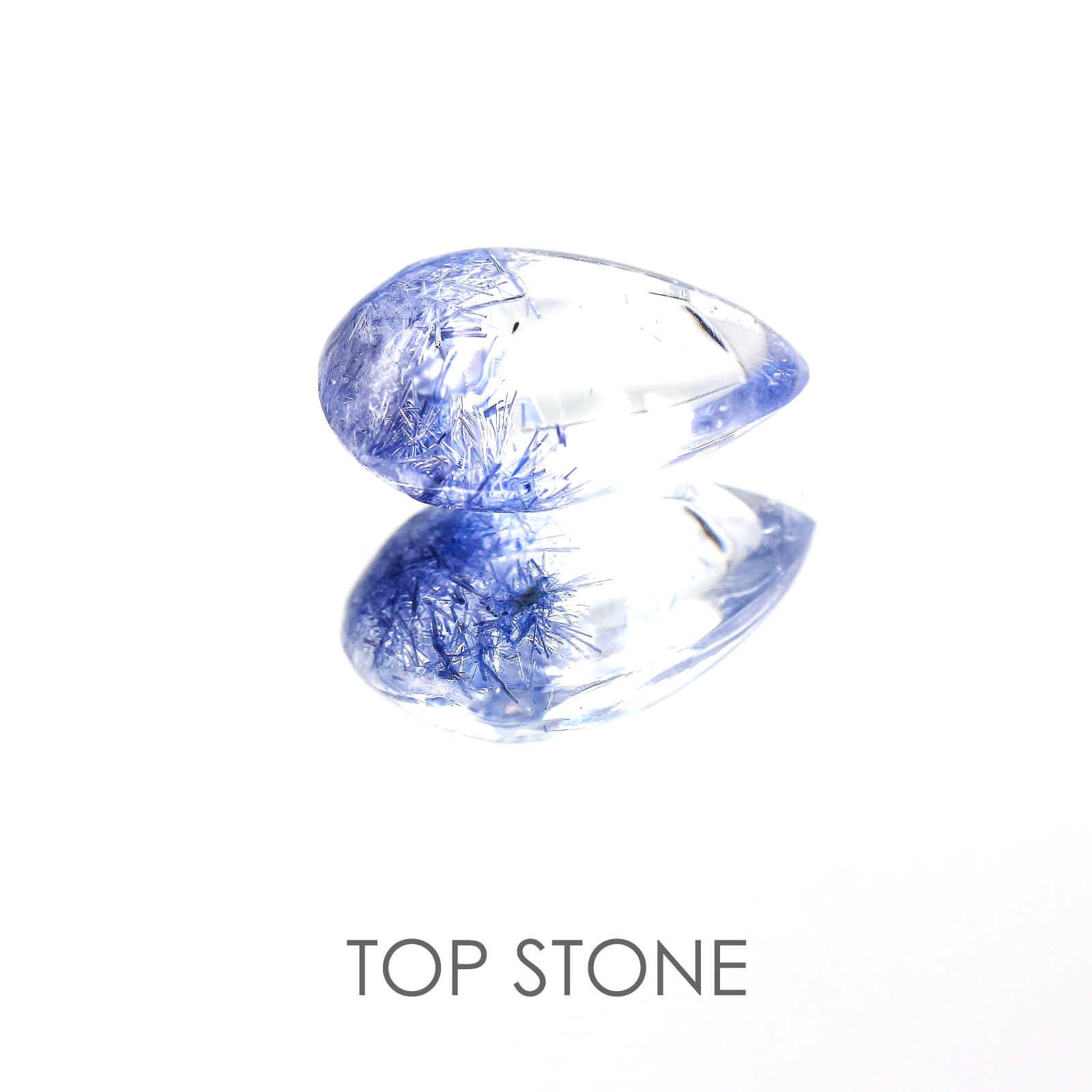 デュモルチェライトインクォーツ 南アフリカ産 ルース 6.17ct[20062929]10.1×14.4mm前後
