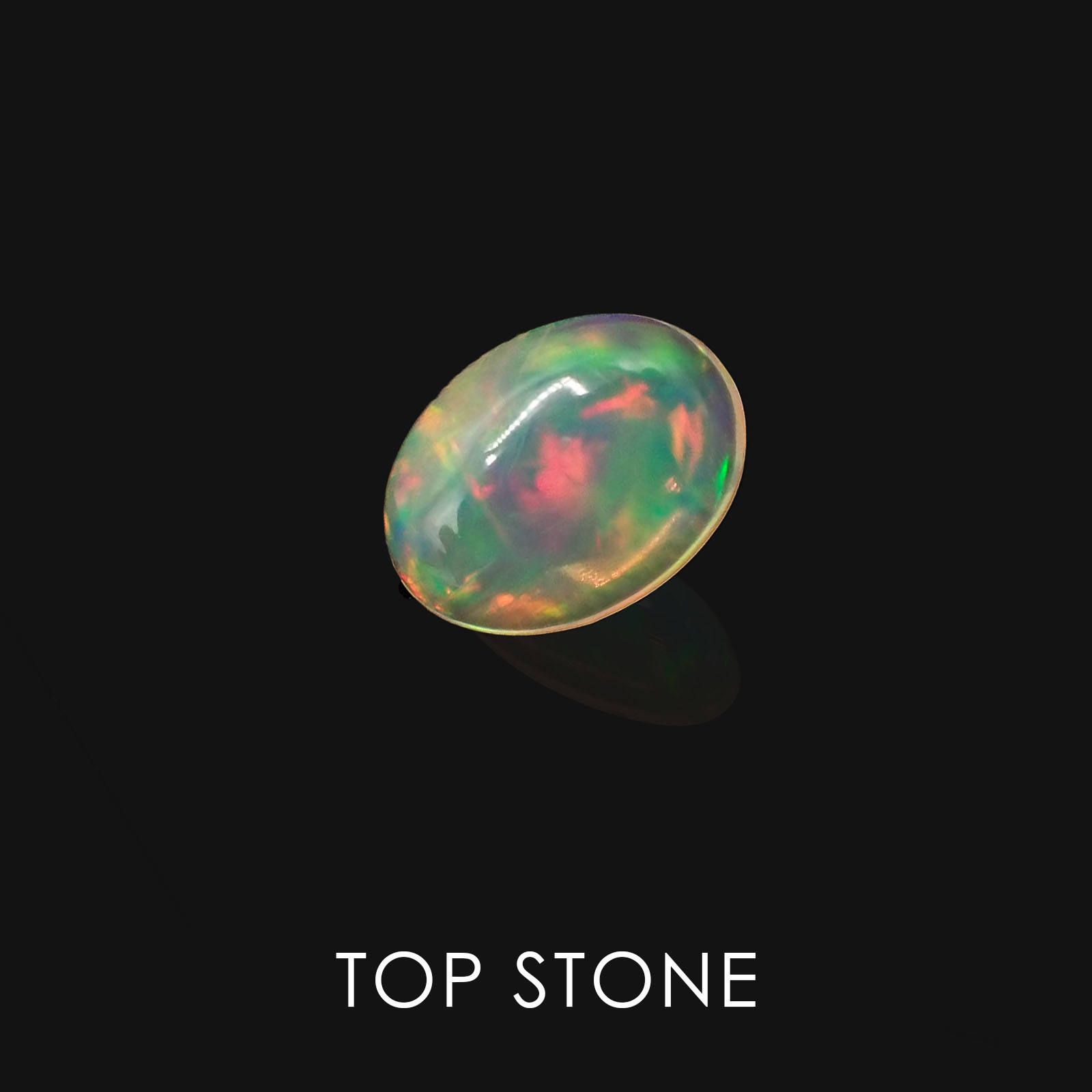 エチオピアオパール(宝石名オパール) エチオピア産 0.83ct 識別済[20063532]7.9×6.1mm前後