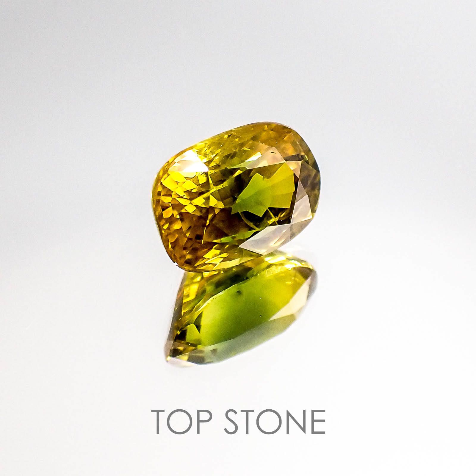 パーティカラーサファイア(宝石名パーティカラード・サファイア) タイ産 2.98ct 識別済[20063231]9.2×6.5mm前後