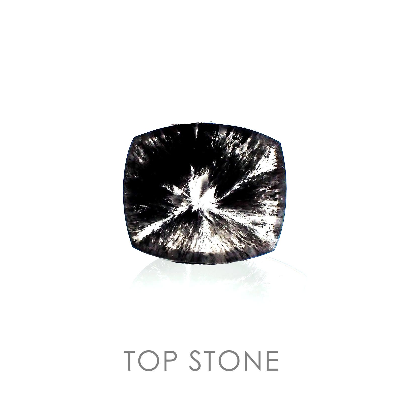 トラピッチェクォーツ ブラジル・ミナスジェライス産(偏光板2枚付き) 10.19ct[20063241]18.9×16.2mm前後