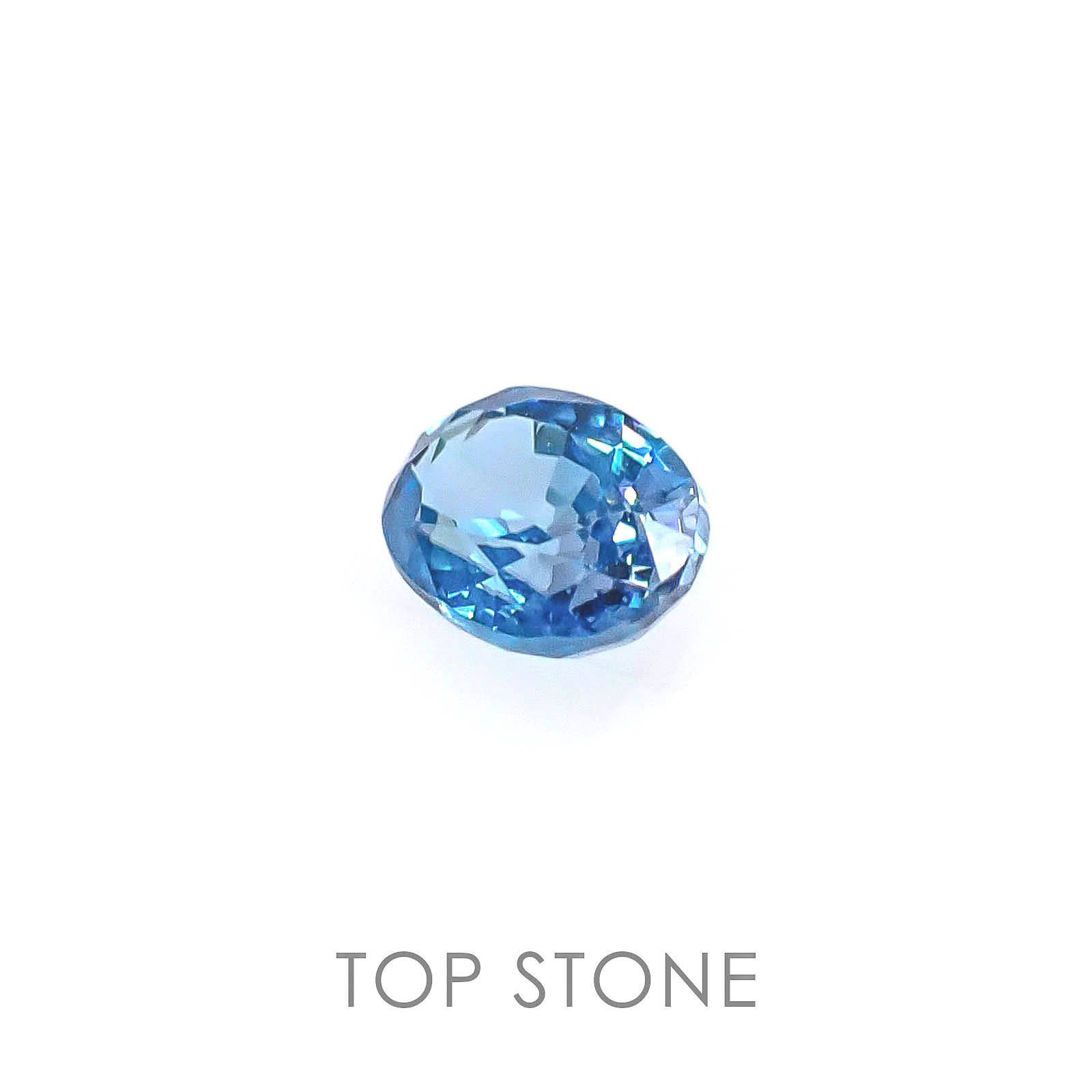 ブルージルコン カンボジア産 ルース 0.83ct[]6.1×4.1mm前後