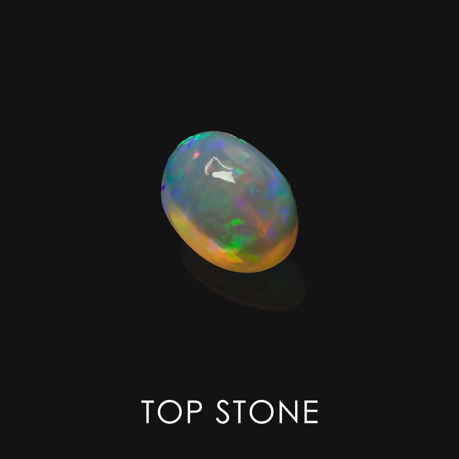 エチオピアオパール(宝石名オパール) エチオピア産 1.50ct 識別済[20063534]9.2×6.9mm前後