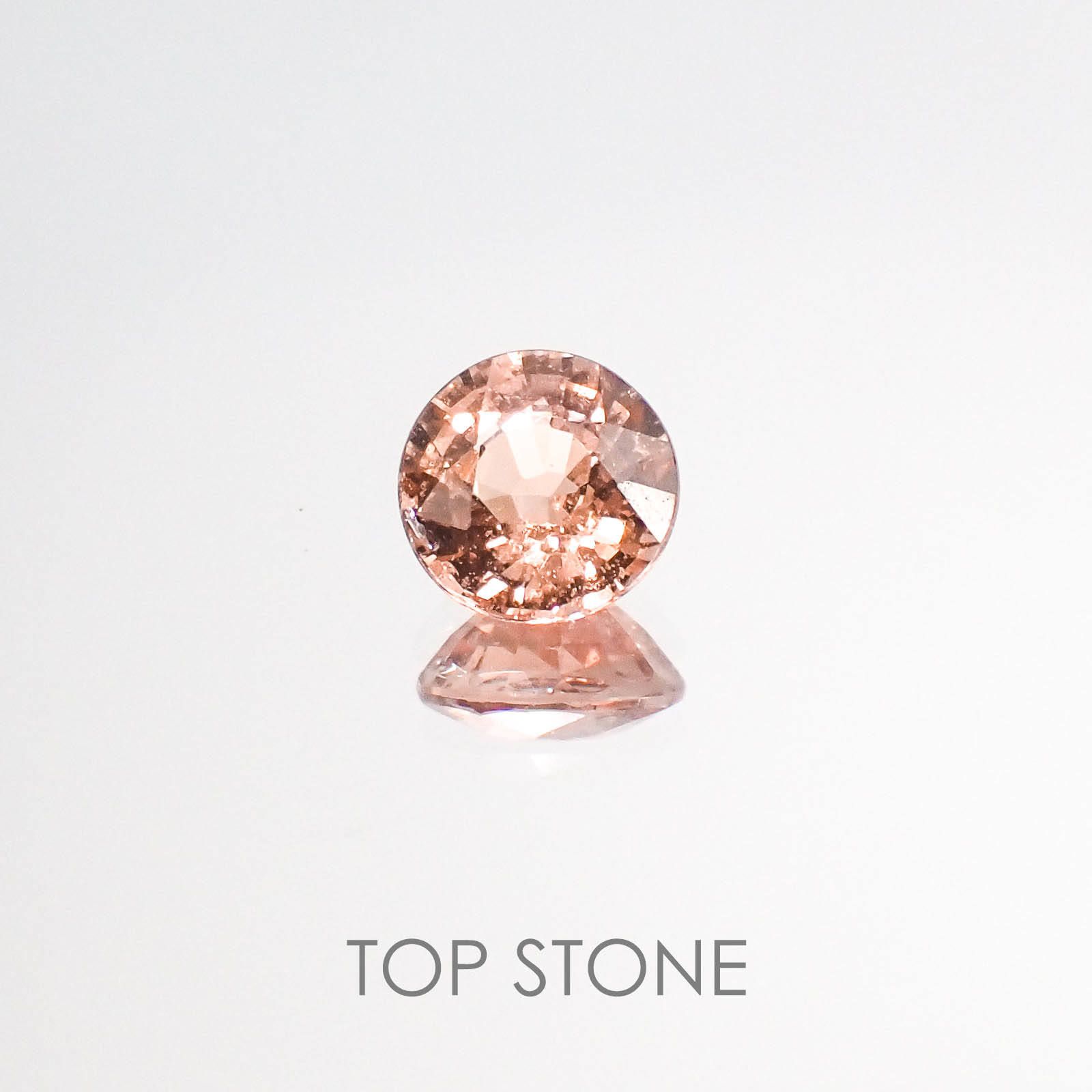 パパラチャサファイア スリランカ産 ルース 鑑別書付き 0.85ct[20062894]5.6×5.6mm前後 | TOP STONE(トップストーン)