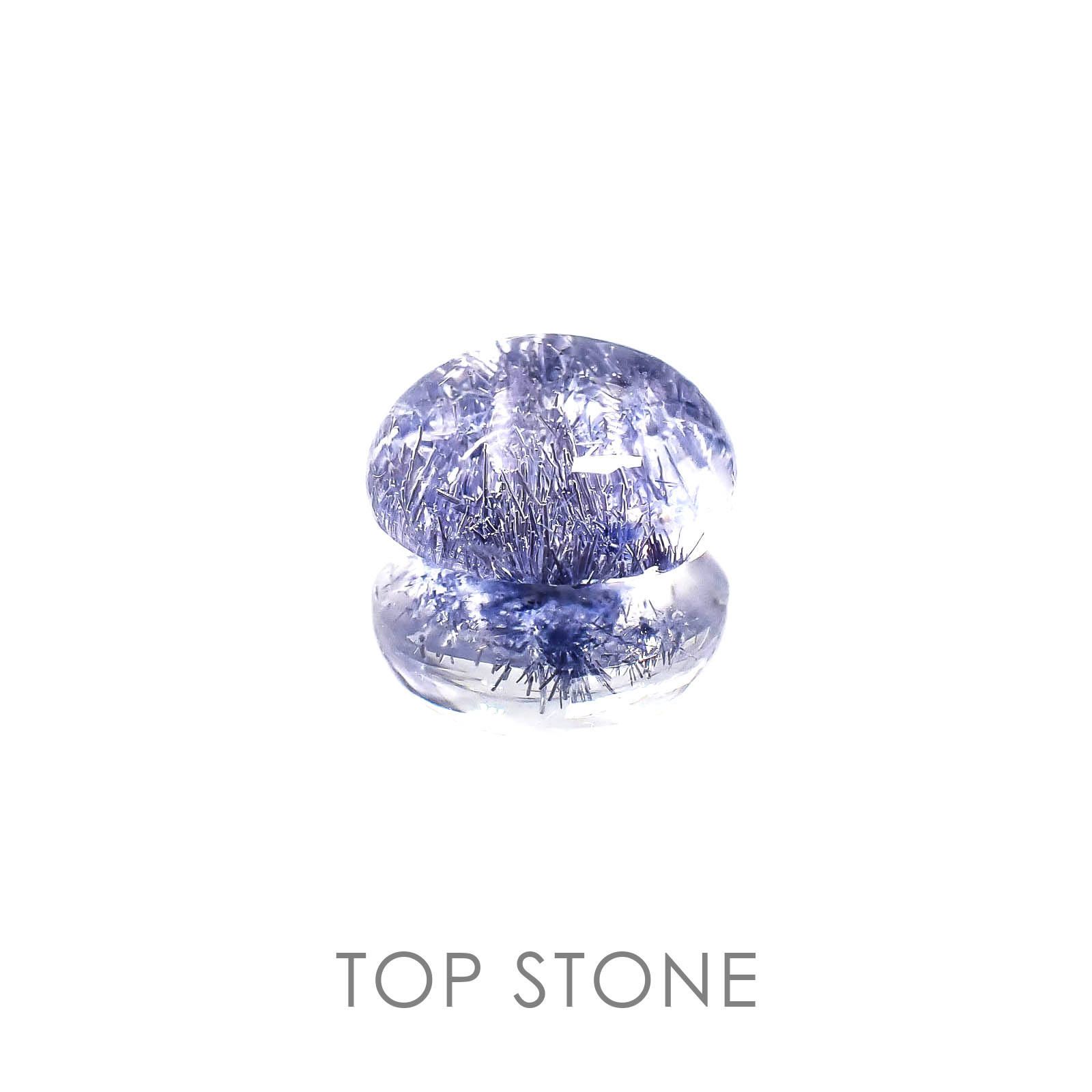 デュモルチェライトインクォーツ ブラジル産 5.51ct[20062935]10.8×11.8mm前後