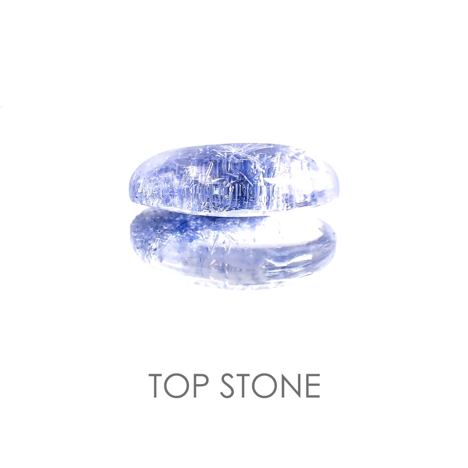 デュモルチェライトインクォーツ 南アフリカ産 ルース 4.76ct[20062931]9.4×14.7mm前後