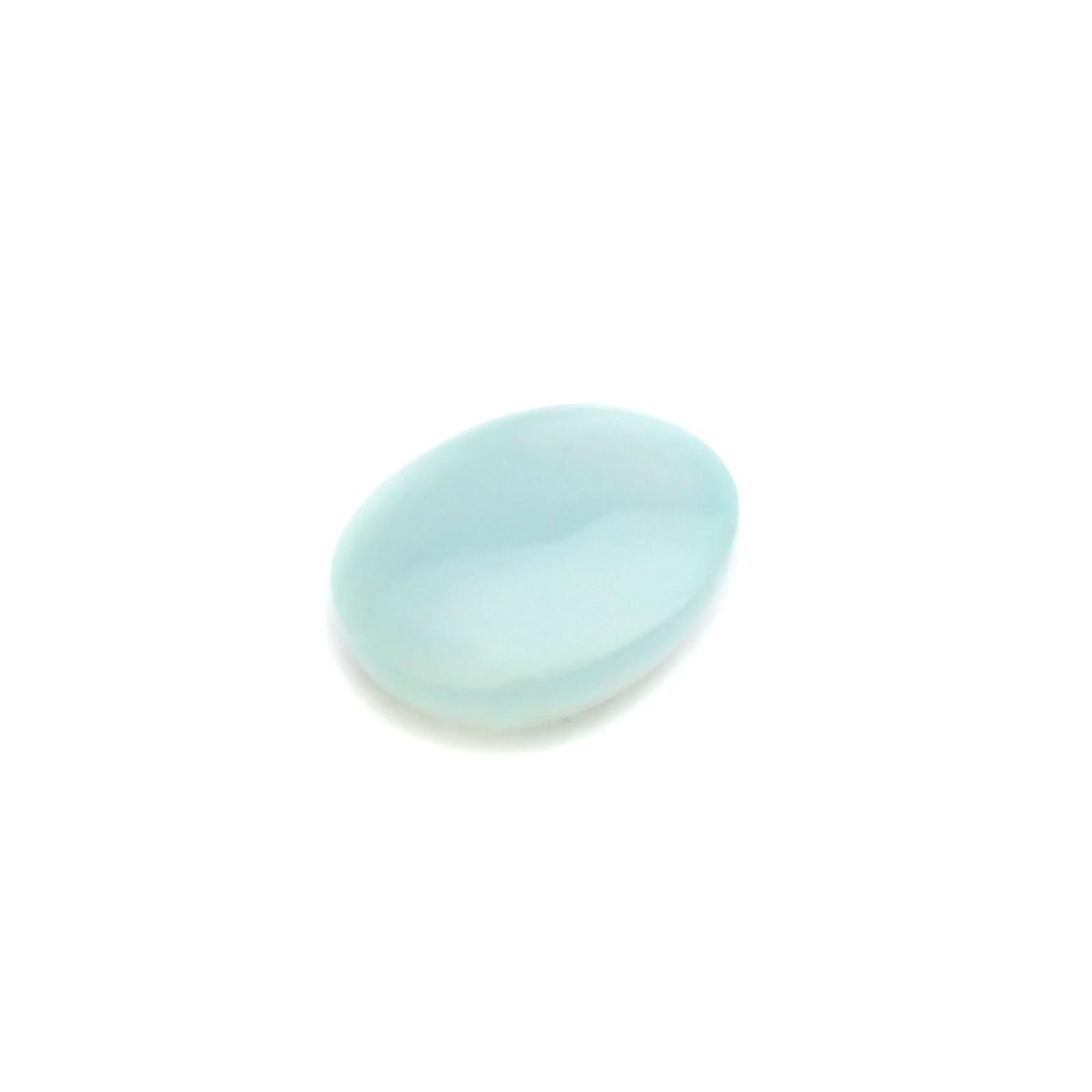 ブルーオパール(宝石名コモンオパール) ペルー産 識別済 1.44ct / 8.9x7.1mm前後 [21039191]