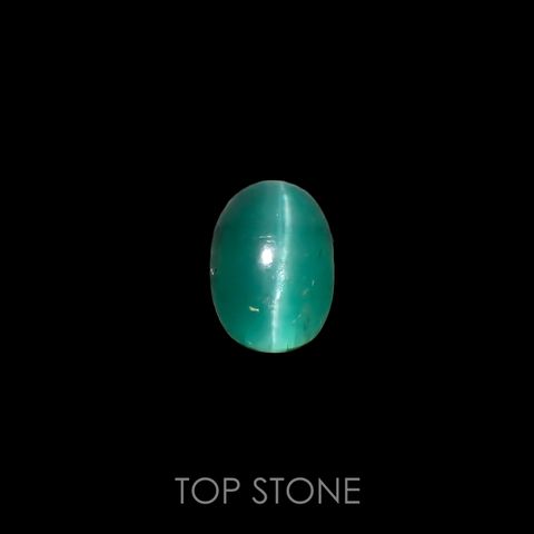 エメラルドキャッツアイ(宝石名エメラルド)コロンビア産 1.10ct 識別済[220115186]7.1x5mm前後