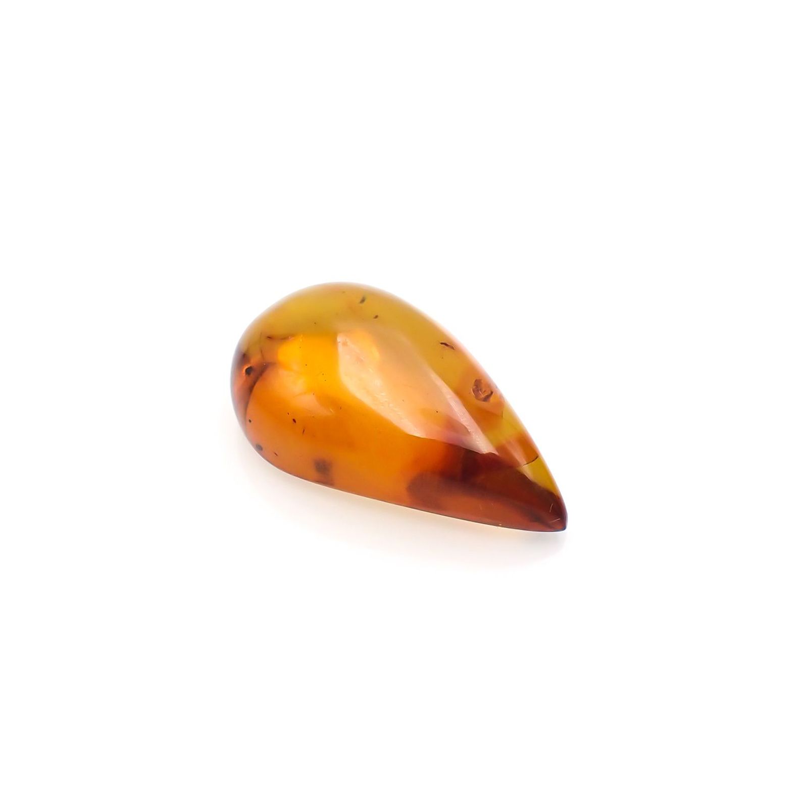 虫入り琥珀 コロンビア産 12.02ct [221018555]28.9x16.6mm前後