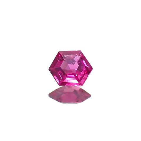 ◇ヘキサゴンカット◇ルビー 非加熱 モザンビーク産 0.13ct / 3x3mm前後 [240427104]