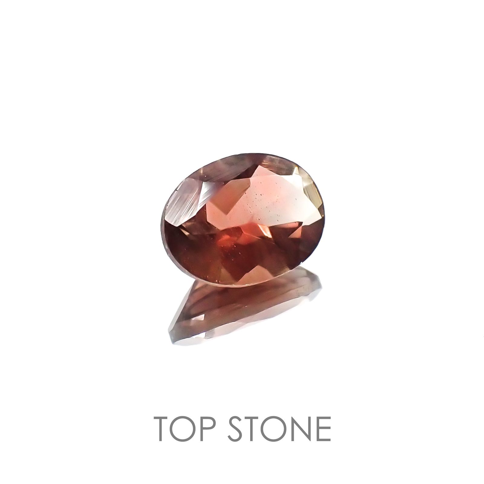 バイカラーオレゴンサンストーン(宝石名バイカラー・ラブラドライト) アメリカ・オレゴン州産 1.01ct 識別済[20118401]7.9×6.1mm前後