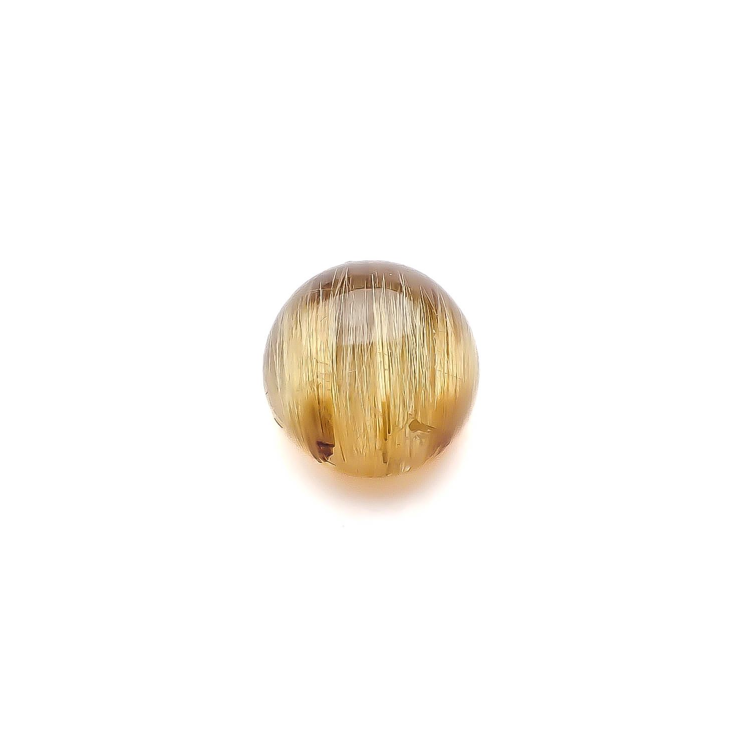ルチルクオーツキャッツアイ ブラジル産 2.53ct[240427339]7.9x7.9mm前後