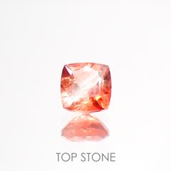 バイカラーアンデシン(宝石名アンデシン)チベット産 0.58ct 識別済[220115268]5.1x5.1mm前後