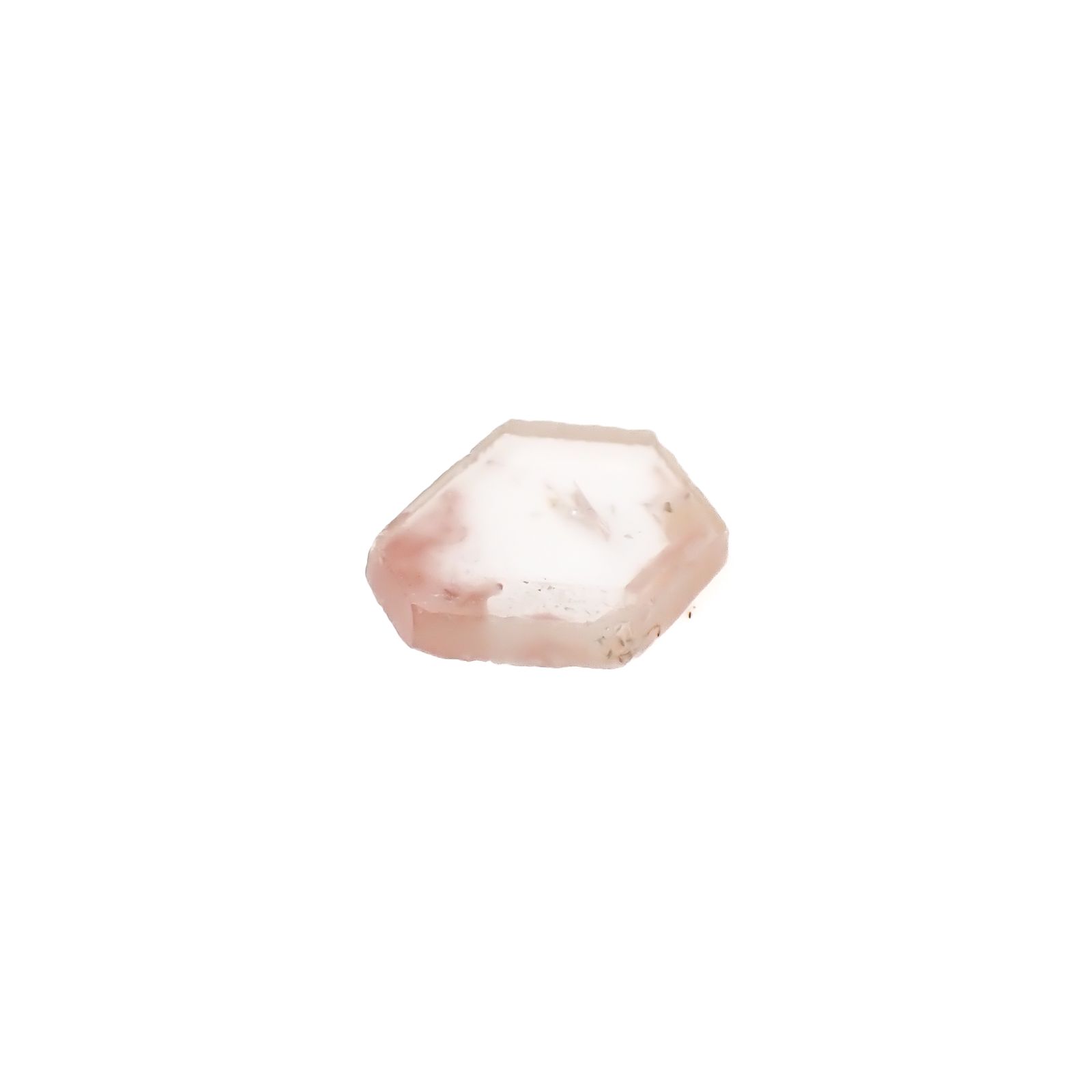 ファントムクォーツ 原石スライス ブラジル産 9.95ct [250330075]15.5x20.1mm前後