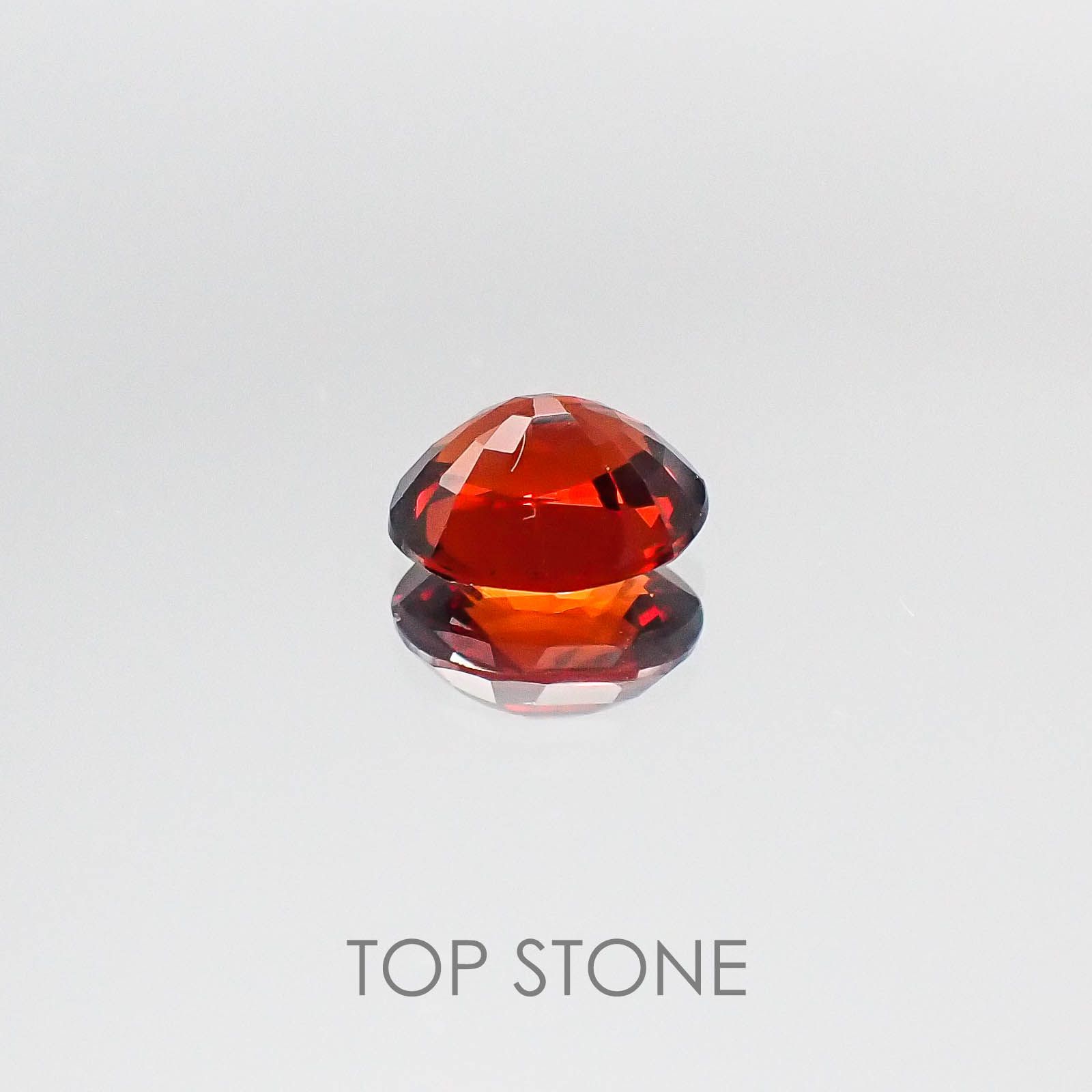 スペサルティンガーネット(宝石名スペサルティン・ガーネット) ナイジェリア産 1.34ct 識別済[20073714]7.1×5.6mm前後