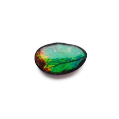 ◇フリーフォーム◇アンモライト トリプレット カナダ産 7.66ct [220817409]17.9x11.4mm前後