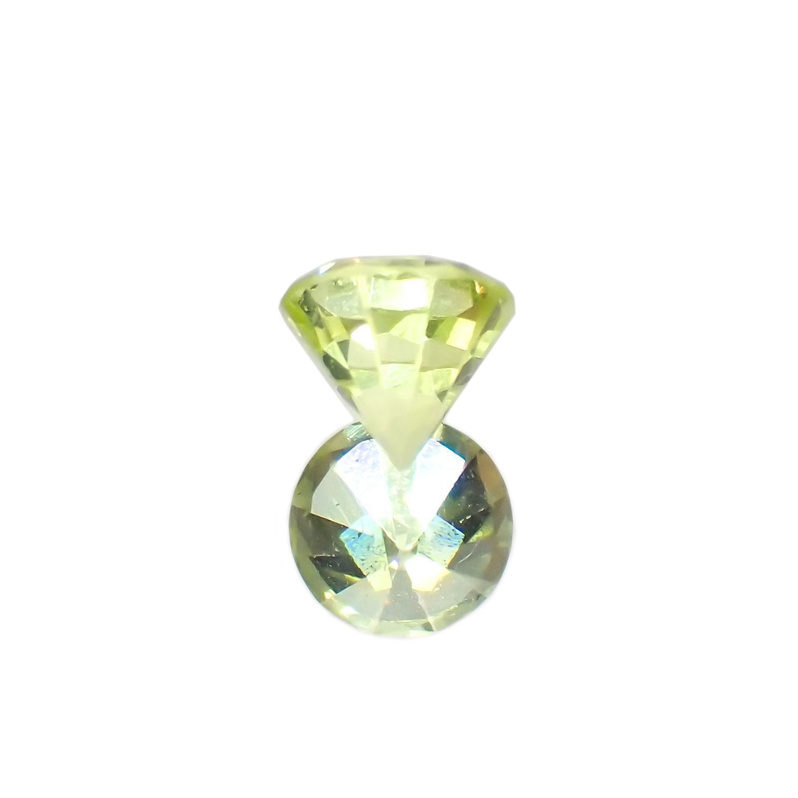 パロットクリソベリル(宝石名クリソベリル)インド産 0.35ct 識別済[220114521]3.9x3.9mm前後