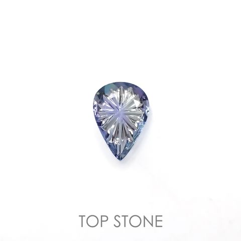 ◇甲州貴石切子Plus Three◇バイカラータンザナイト カード付き(宝石名タンザナイト)タンザニア産 2.22ct ソ付[220616081]11.4x8mm前後