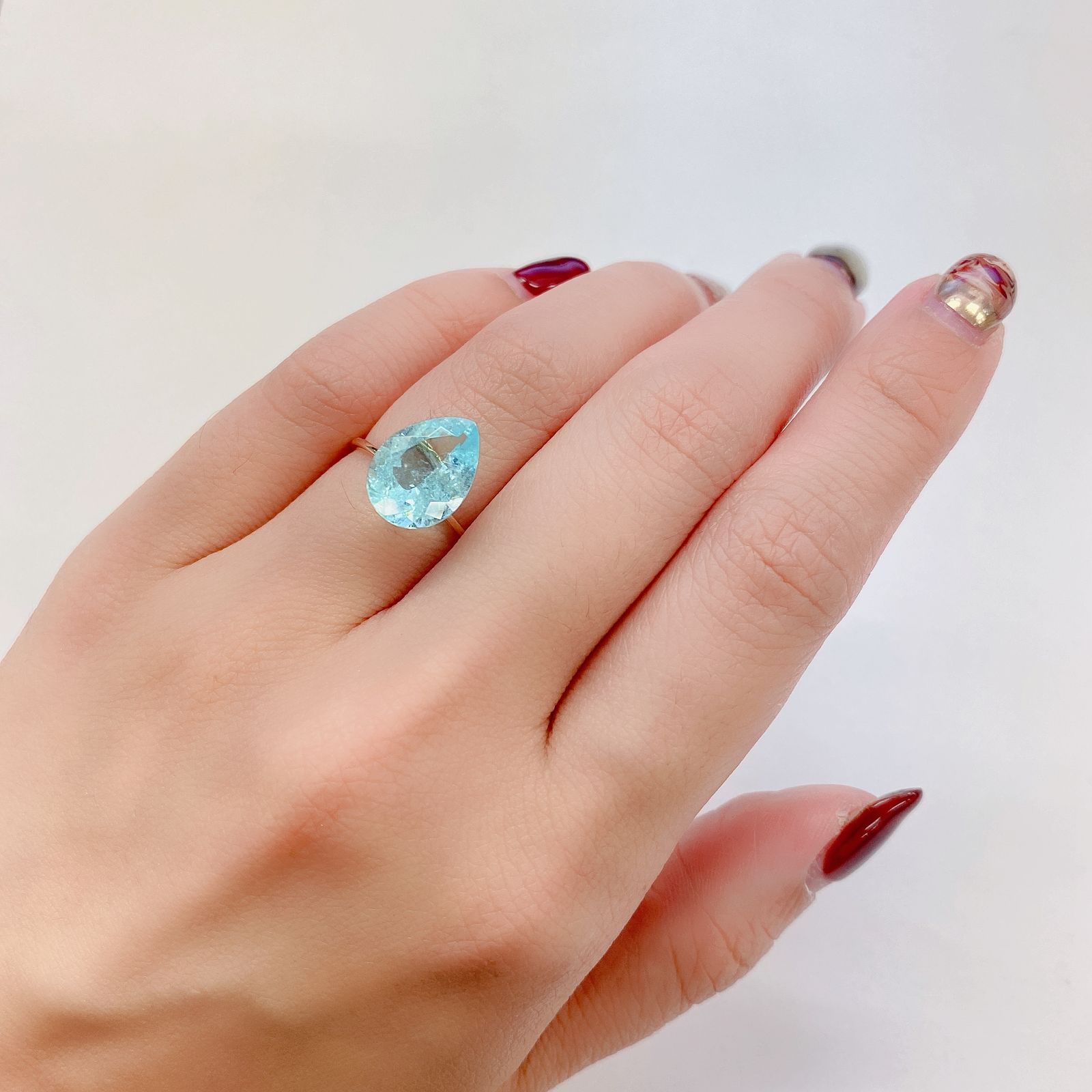 パライバトルマリン(宝石名トルマリン/別名パライバ・トルマリン) モザンビーク産 3.25ct GIA鑑付[19110916]12.4×9.1mm前後