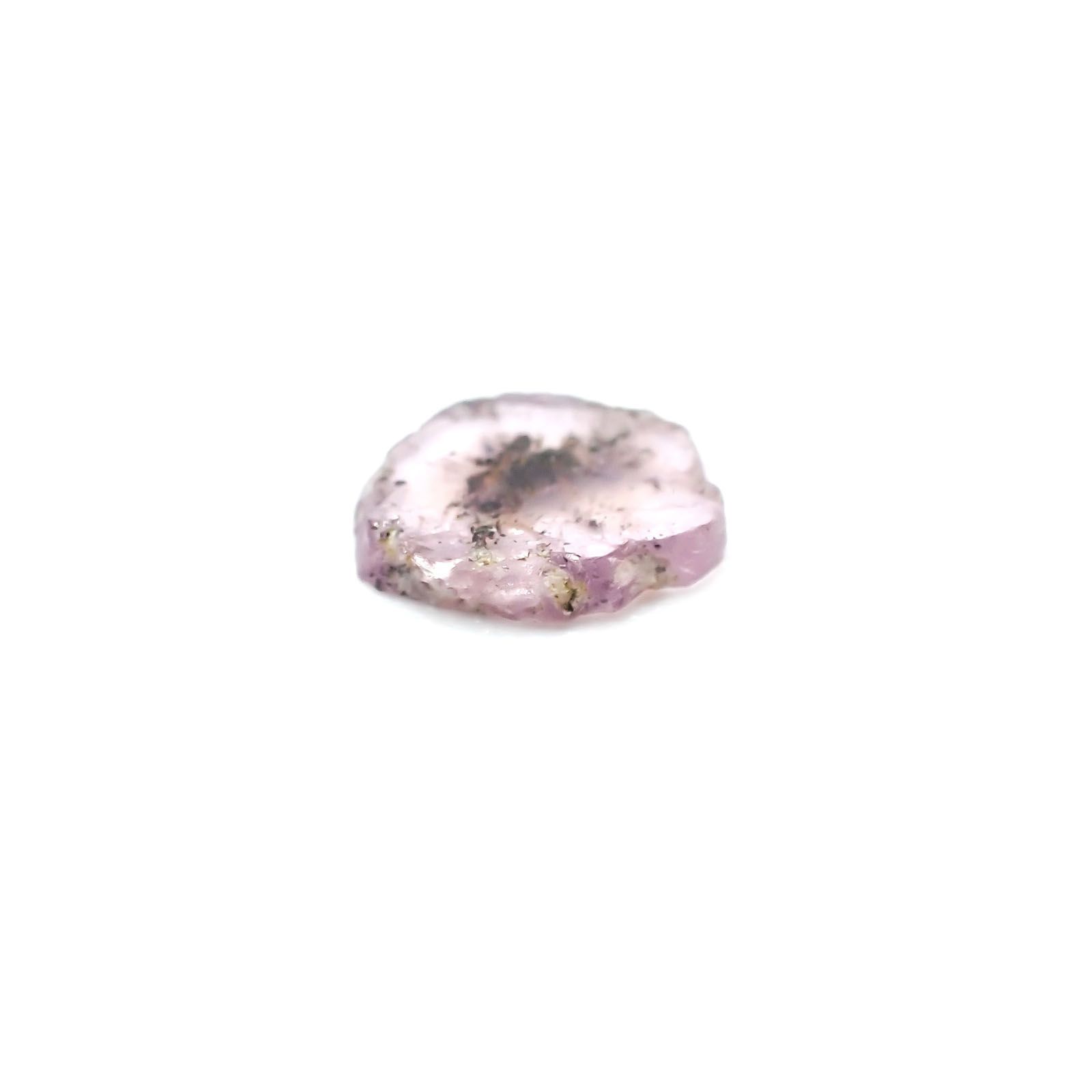 トラピッチェピンクサファイア(宝石名ピンク・サファイア)パキスタン・カシミール地方産 0.81ct 識別済[231124068]7.8x6.3mm前後