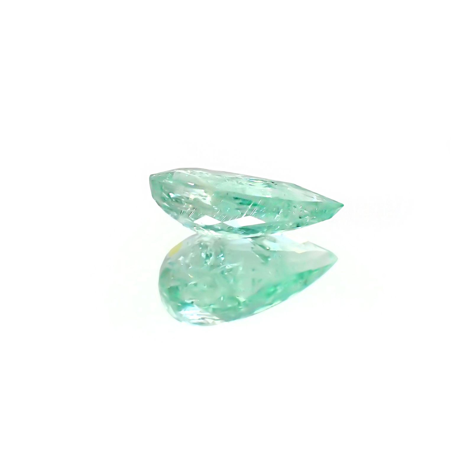 パライバトルマリン(宝石名トルマリン/別名パライバ・トルマリン) モザンビーク産 ソ付(宝貴協) 3.783ct / 14.8×8.1mm前後 [21019383]