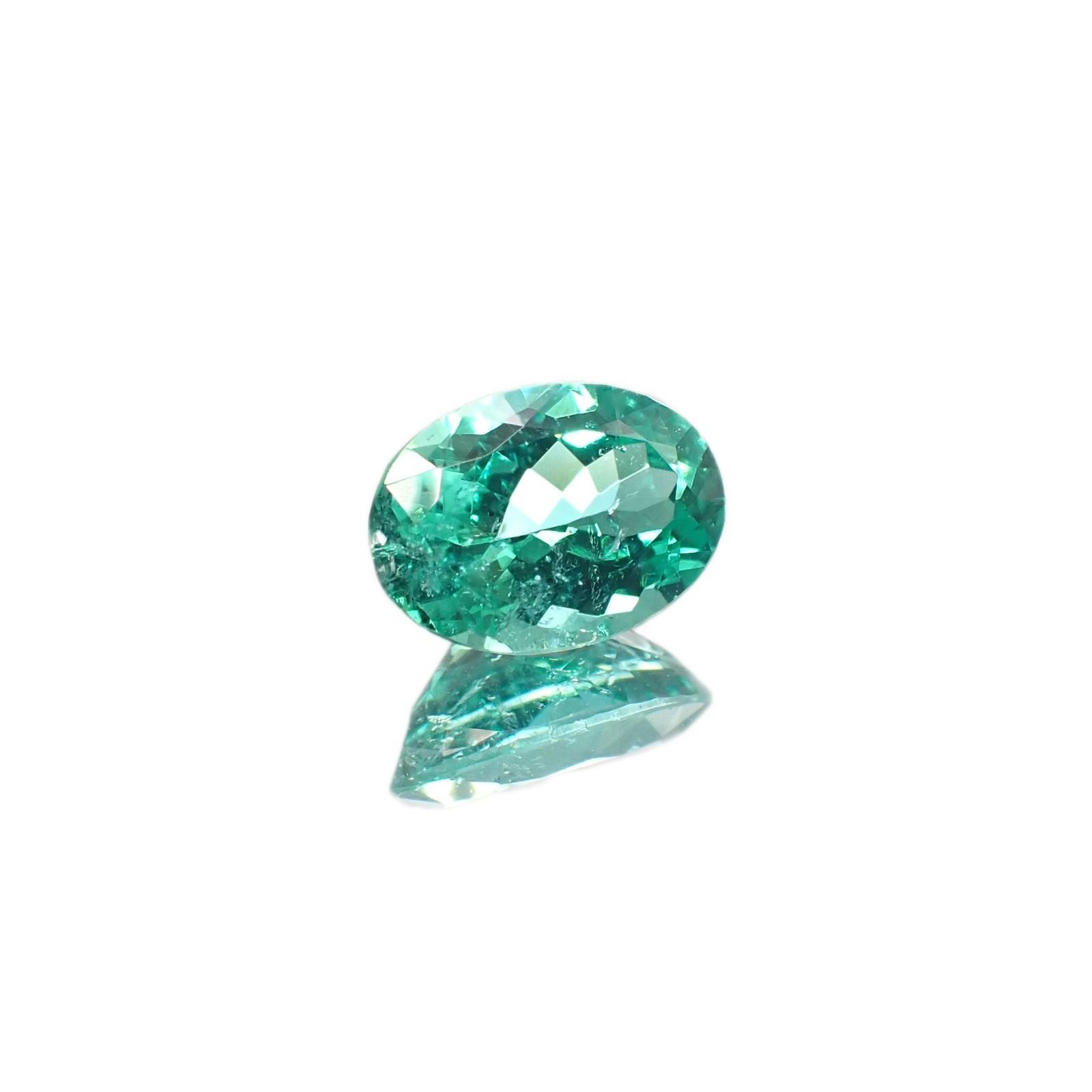 パライバトルマリン(宝石名トルマリン/別名パライバ・トルマリン) ブラジル産 GIA鑑付 1.65ct / 9.0×6.3mm前後 [19110905]