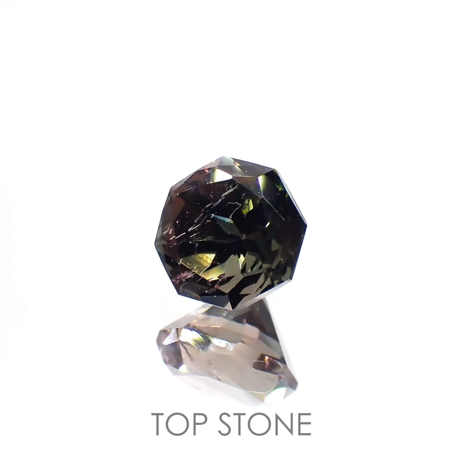 ◇オクタゴンカット◇バイカラートルマリンSA(宝石名バイカラー・トルマリン) ブラジル/アフリカ産 1.228ct ソ付(彩珠)[20129171]6.2×6.2mm前後