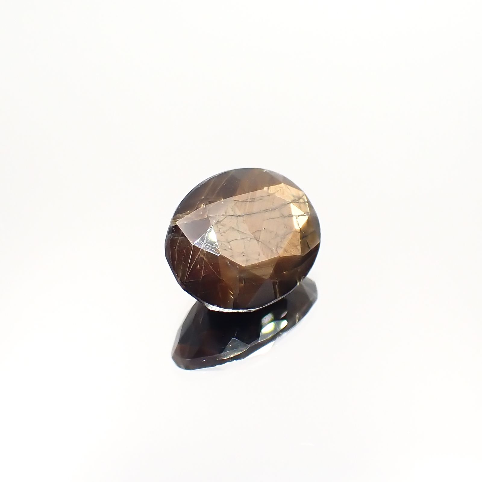 ゴールドシーンサファイア非加熱 ケニア産 7.09ct[230321337]13x10.2mm前後