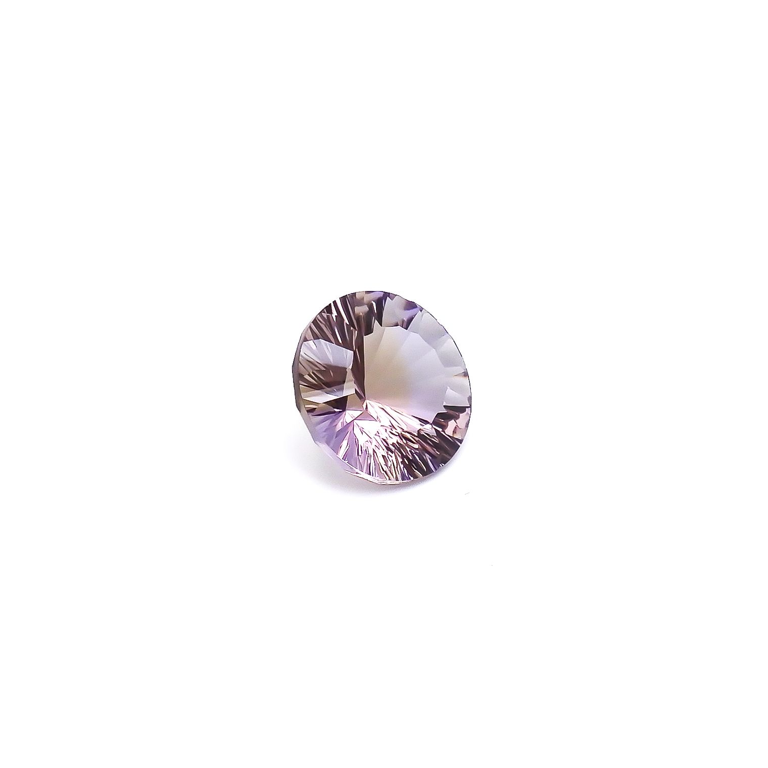 ◇コンケーブカット◇アメトリン ブラジル/ボリビア産 10.35ct / 15.1x15.1mm前後 [260632313]