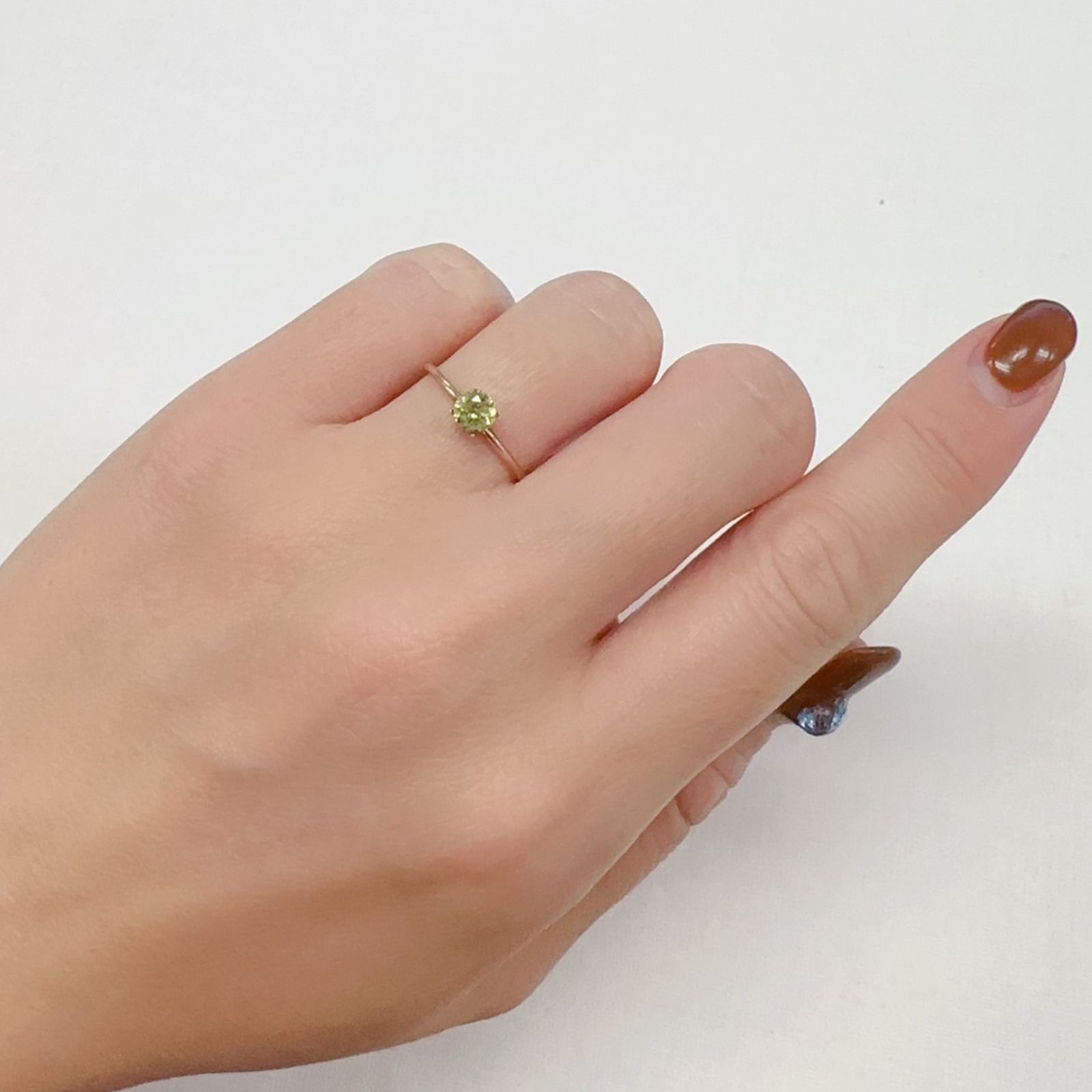 マリガーネット(宝石名グロッシュラー アンドラダイト・ガーネット)マリ共和国産 0.44ct 識別済[231124324]4.5x4.5mm前後