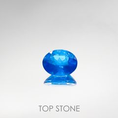 ネオンブルーアパタイト ブラジル産 ルース 1.7ct[210711683]8.7×6.9mm前後