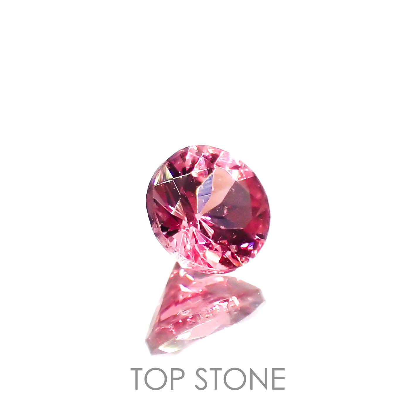 ホットピンクスピネル(宝石名ピンク・スピネル)タンザニア産 0.35ct 識別済[230120032]4.2x4.2mm前後