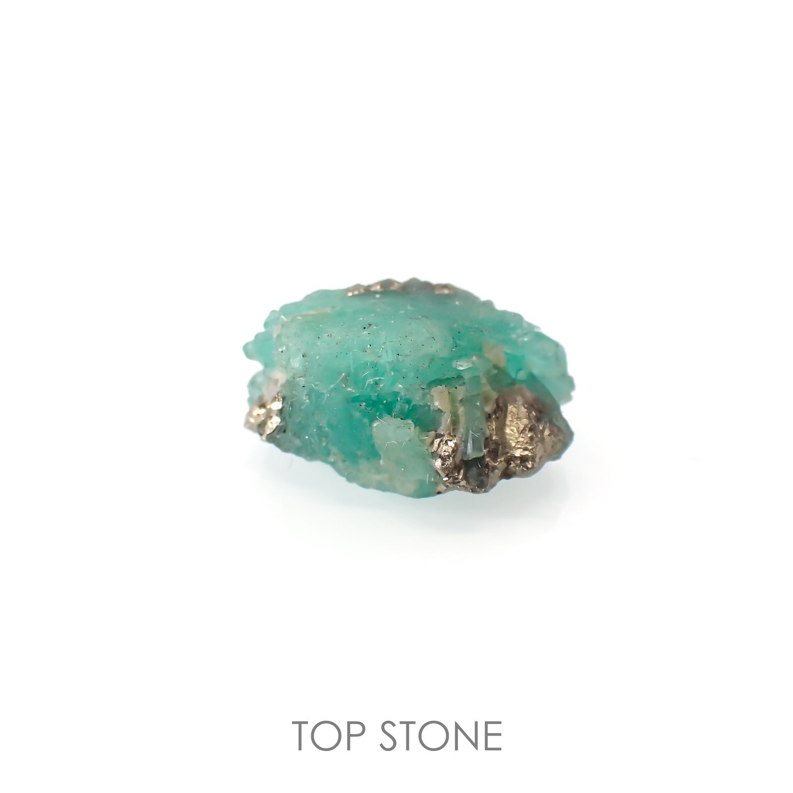エメラルド(宝石名エメラルド/パイライト) コロンビア産 原石・結晶 6.91ct 識別済[211013647]14×9.7mm前後